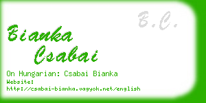 bianka csabai business card